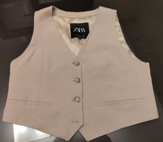 Chaleco Zara Beige Talla S