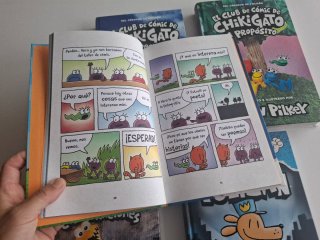 Lote 5 libros Chikigato y Polican. Dav Pilkey