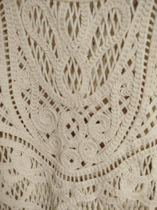 Top crochet beige talla M