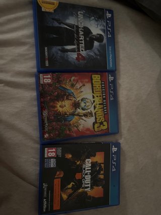 Lote 3 Juegos PS4: Uncharted 4, Borderlands 3, Cod