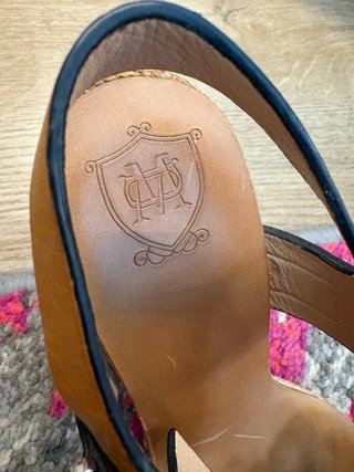 Sandalias de tacón marrones