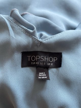 Vestido Topshop azul volantes talla M