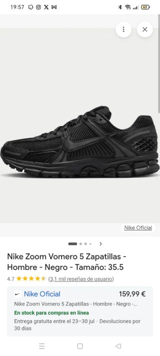 Zapatillas Nike Zoom Vomero 5 Negras