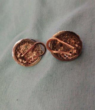 Pendientes vintage perla y circonitas dorados