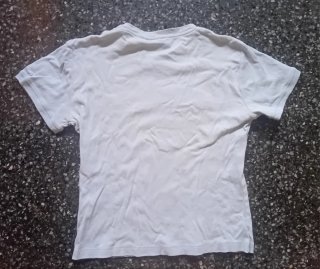 T-shirt Woolrich donna S azzurra e bianca
