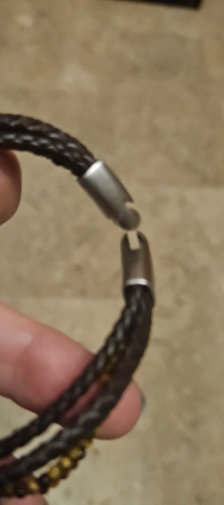 Pulsera Cuero y Ojo de Tigre