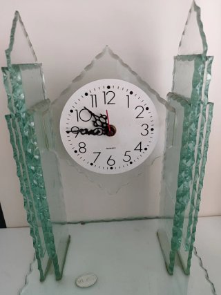 Orologio Da Tavolo De Luxe Vintage in Cristallo