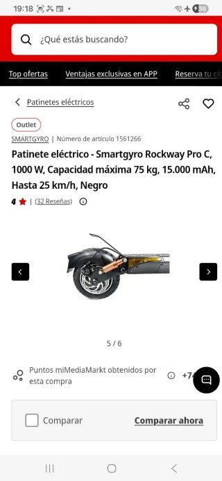 Patinete Eléctrico Smartgyro Rockway Pro C