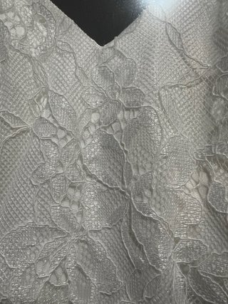 Vestido de Novia Blanco Encaje Manga Campana