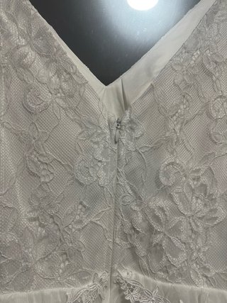 Vestido de Novia Blanco Encaje Manga Campana