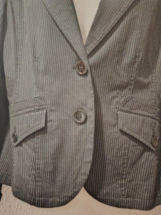 Americana Stradivarius Gris Rayas