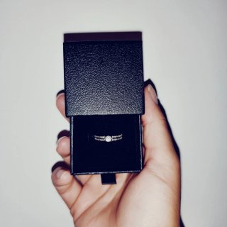 Anillo Oro Blanco 18k Diamantes
