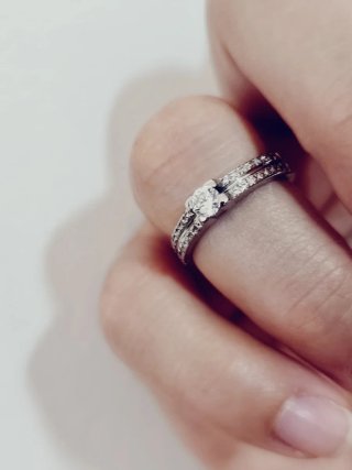 Anillo Oro Blanco 18k Diamantes