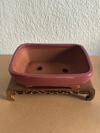 Maceta para bonsai de cerámica con patas