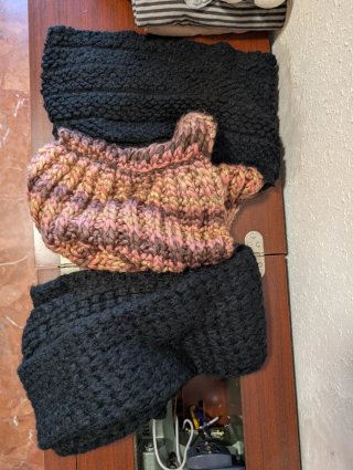 Fular/Mantilla Crochet Flores Hecho a Mano