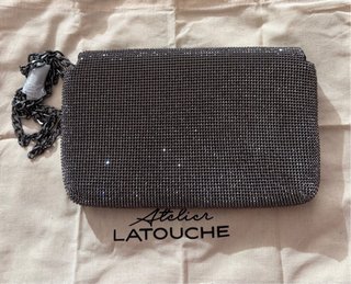 Bolso fiesta Latouche plateado con cadena
