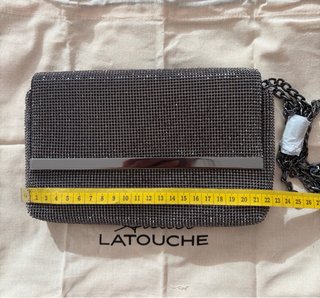Bolso fiesta Latouche plateado con cadena