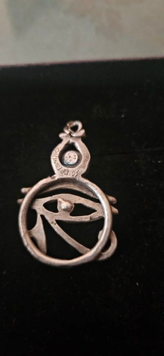 Colgante Ojo Egipcio Plata y Azul