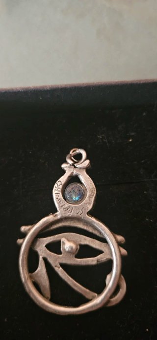 Colgante Ojo Egipcio Plata y Azul