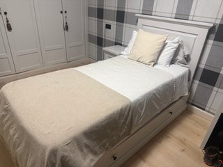 Cama nido madera con mesita y colchones