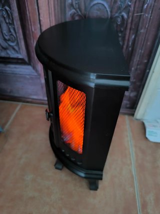 Estufa decorativa imitación llamas madera
