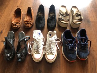 Lote de 6 pares de zapatos variados