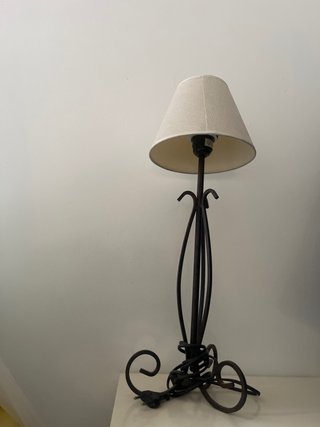 Conjunto de Lámparas de mesa forja y tela