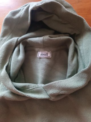 Sudadera corta verde