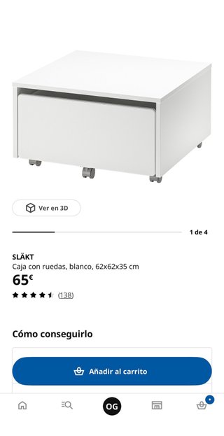 Cajones Ikea SLAKT con ruedas