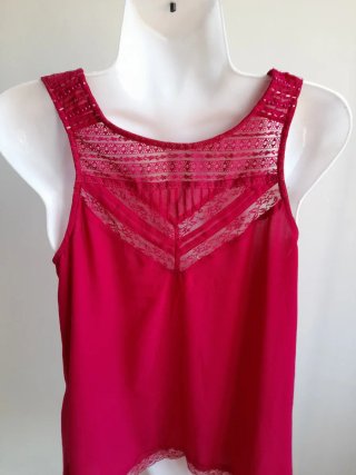 Camisa sin mangas rosa/rojo