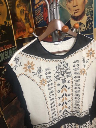 Blusa Zara Étnica Volantes Talla M