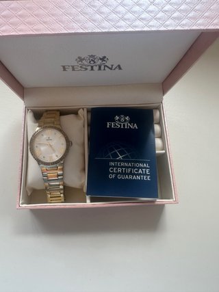 Reloj Festina Mujer Dorado y Plateado Caja Origina