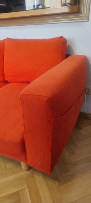 Sofá 2 plazas Ikea rojo