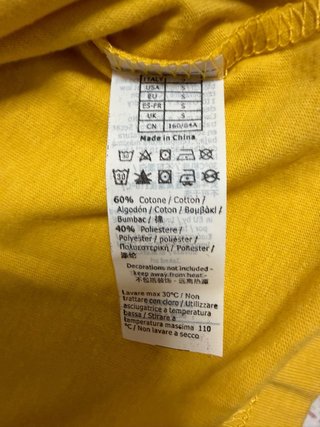 T-shirt donna gialla con logo