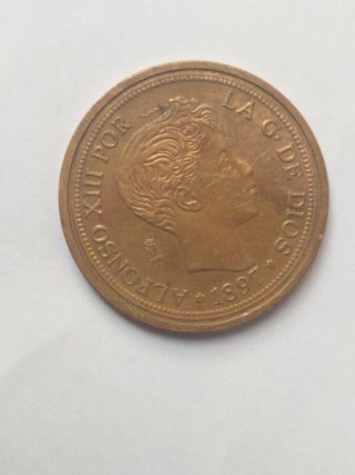 Réplica Moneda Alfonso XIII 100 Pesetas 1897