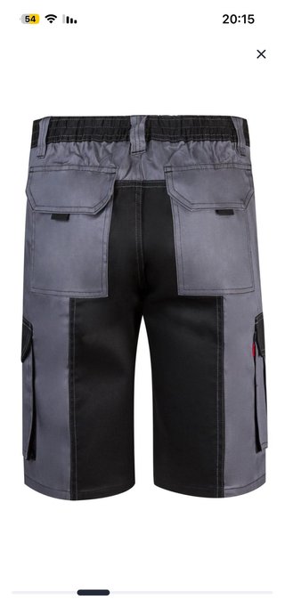 Pantalones cortos de trabajo grises y negros