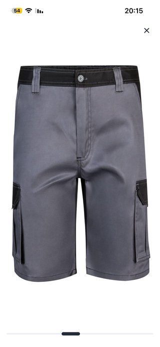 Pantalones cortos de trabajo grises y negros
