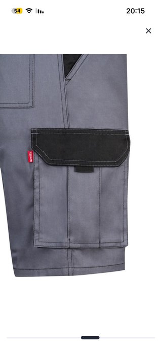 Pantalones cortos de trabajo grises y negros