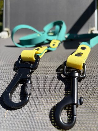 Correa multiposición PVC Teal y Amarillo