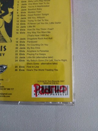 CD Janis and Elvis promocional