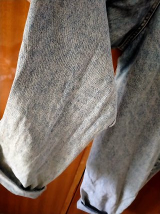Mono vaquero desgastado oversize