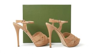 Sandalias Tacón Beige Longchamp More is More