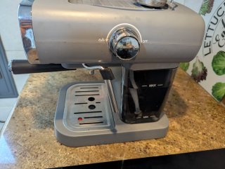 Cafetera Express Gris Cromado como nueva
