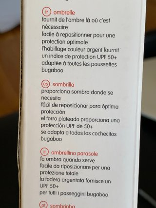 Sombrilla Bugaboo Roja