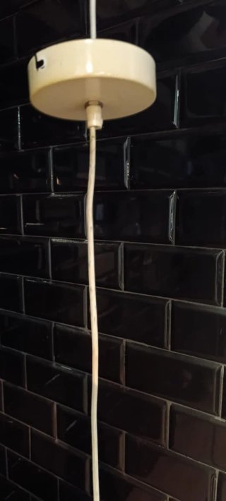 Lámpara de techo Taza Porcelana y Madera