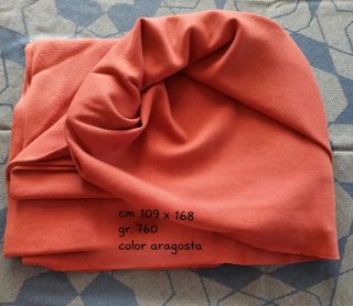 Tessuto tubolare in cotone color aragosta/corallo