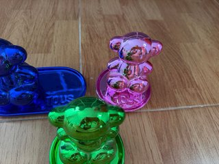 Decoración Oso Tous Cerámica Azul y Verde y Rosa