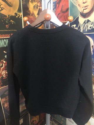 Sudadera Guess Negra Logo Dorado Talla XS