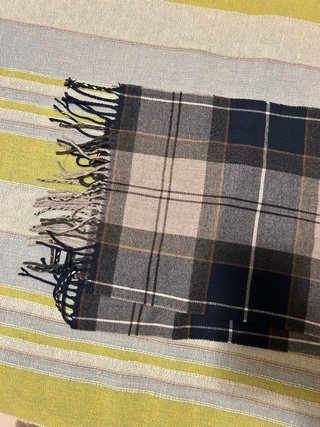 Sciarpa Barbour Tartan Blu Grigio
