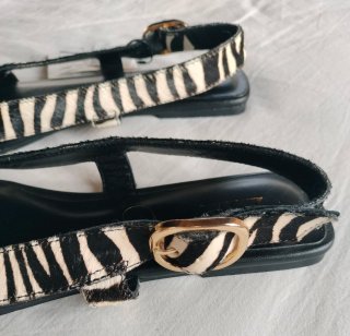 Sandalias Zara Piel Animal Print Talla 39